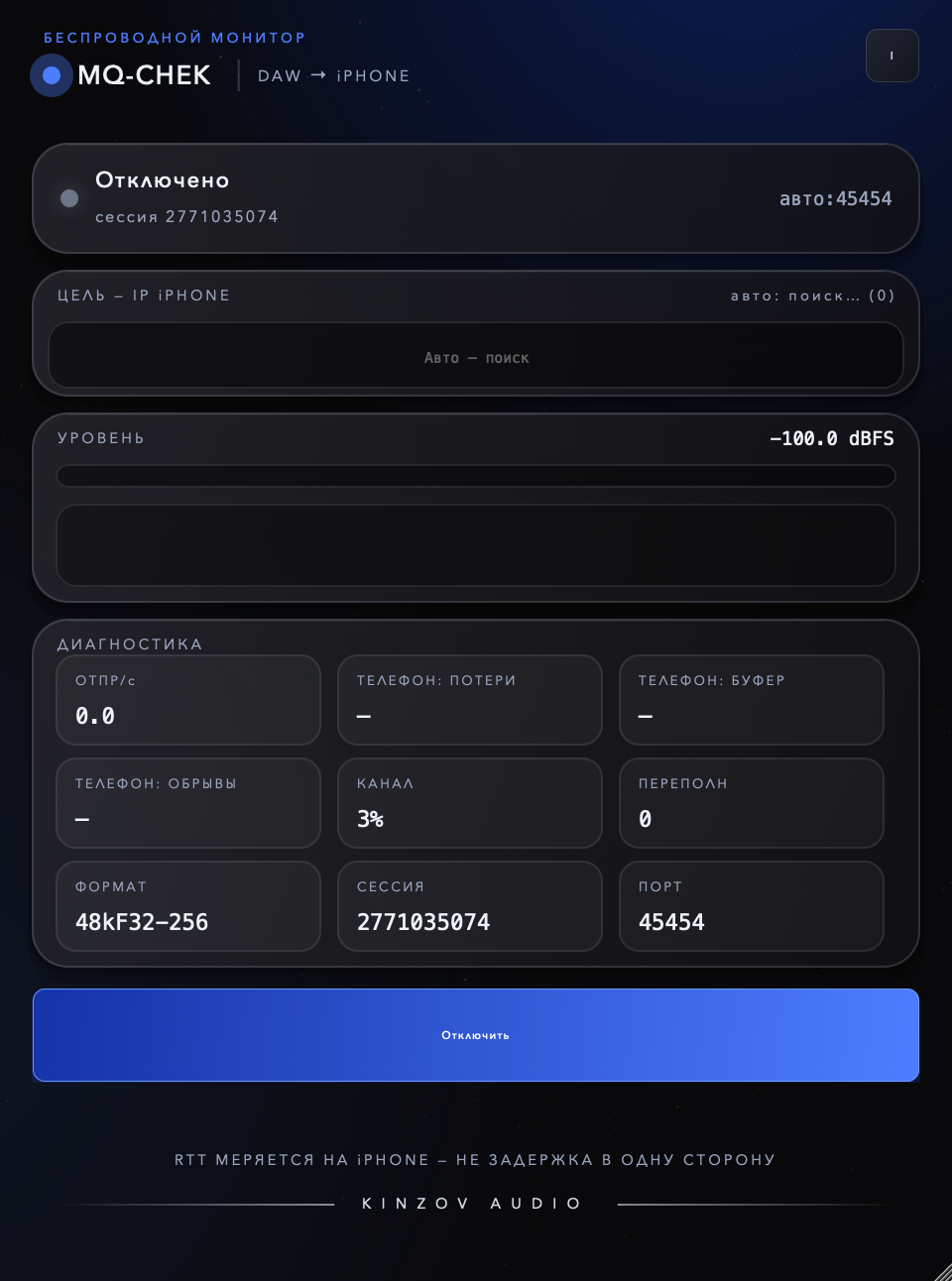 Интерфейс MQ-CHEK